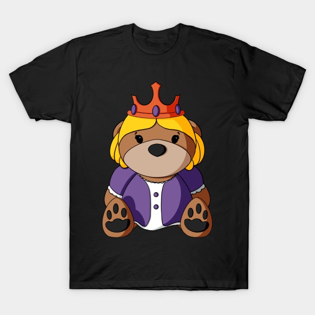 Queen Teddy Bear T-Shirt by Alisha Ober Designs